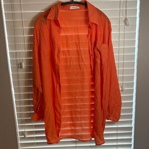 Banana Republic Bold Orange Button-Down Shirt